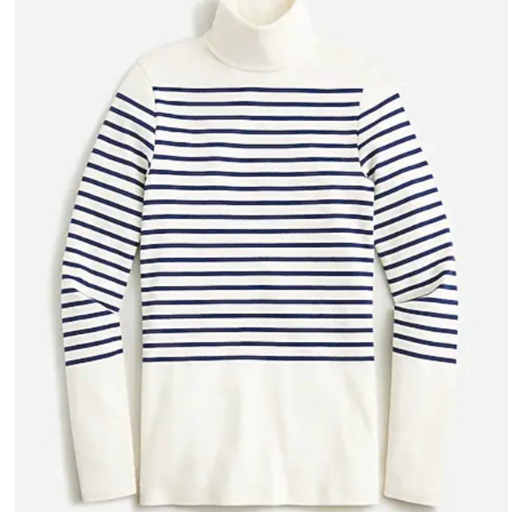 j.crew Perfect-fit turtleneck in stripe